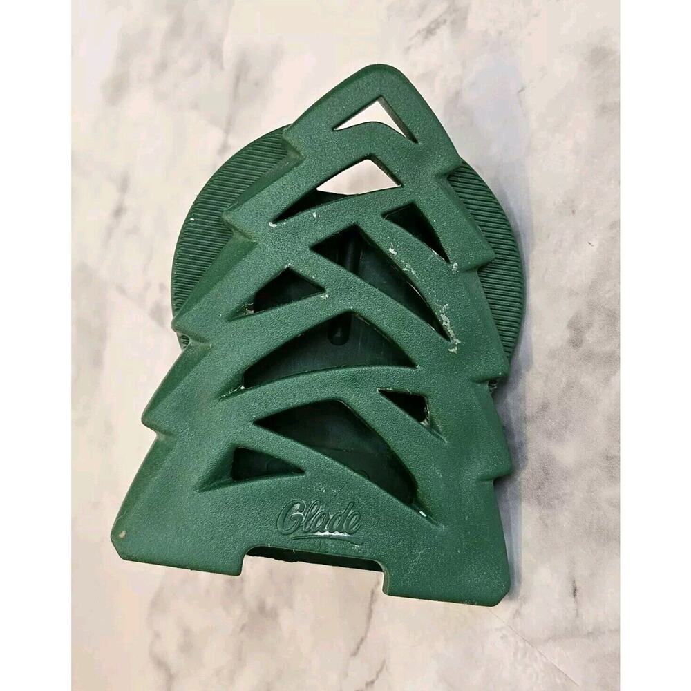 Vintage 90s RARE Glade Plugins Green Christmas Tree Gel Fragrance Plug In Warmer